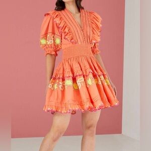 Alivia Perla Dress in coral